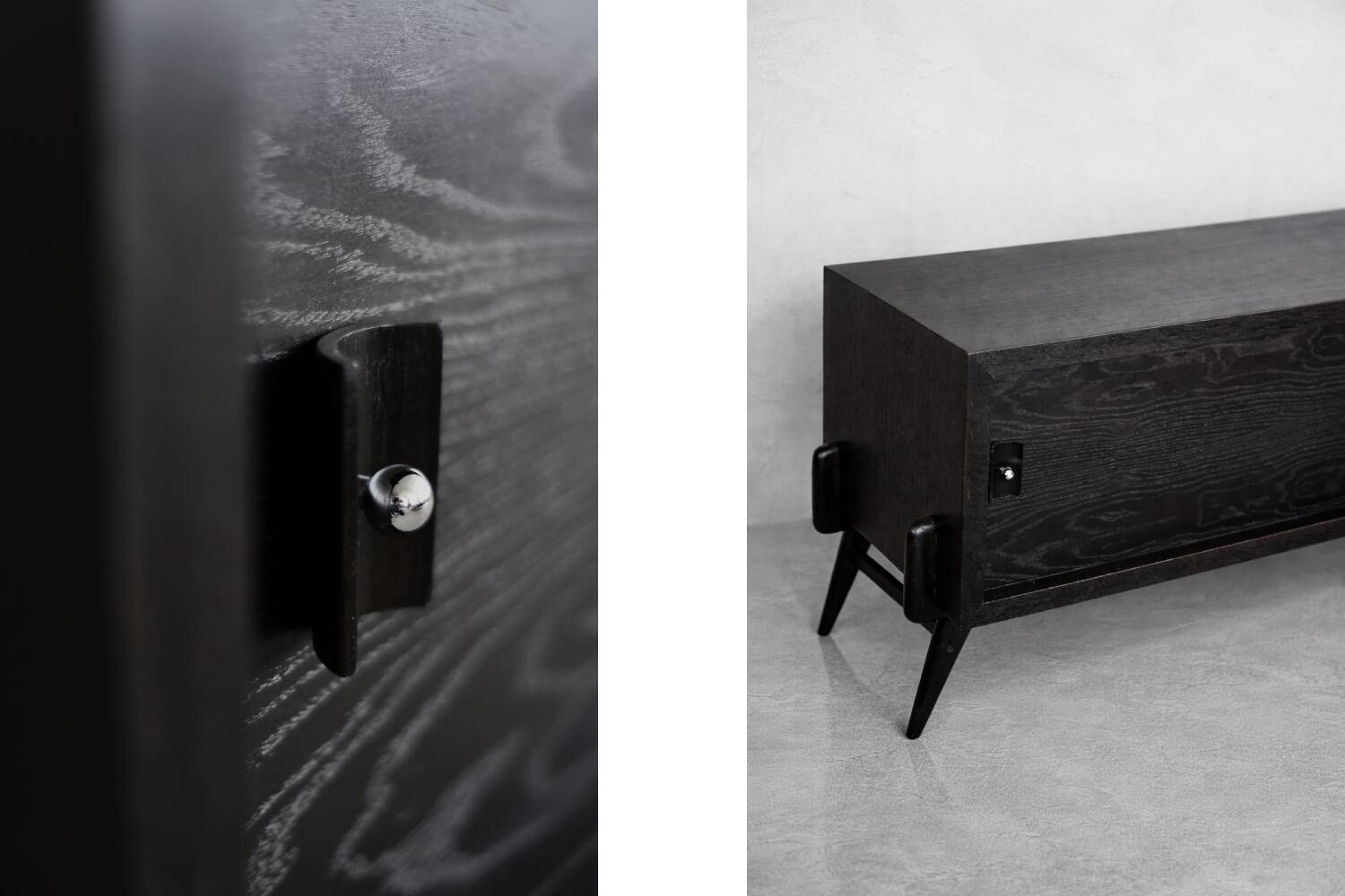 Vintage Mid-Century Scandinavian Modern Dark Oak Sideboard, 1960s