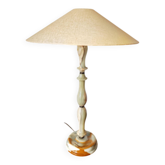 Lampe en onyx 62cm vintage 1970