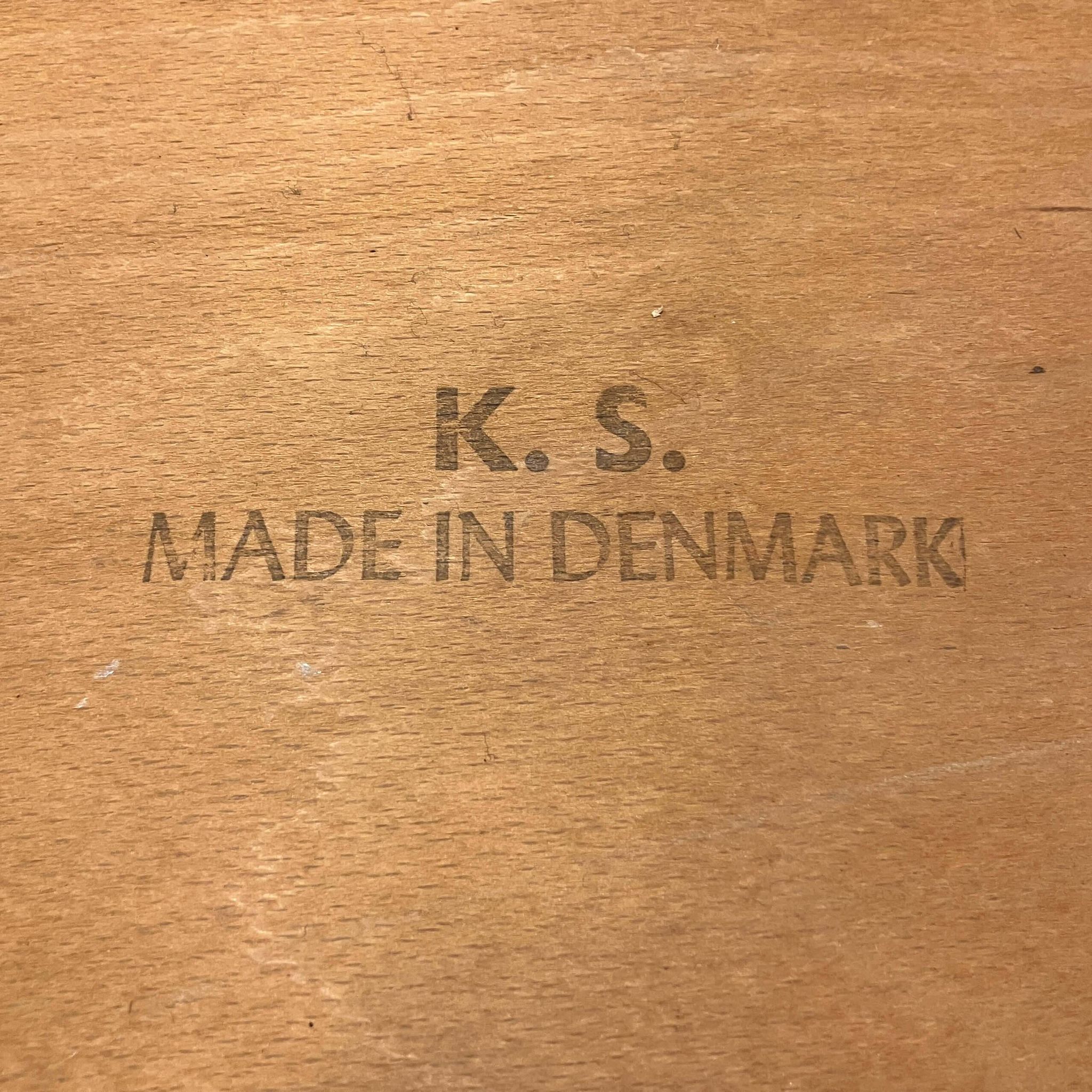 Set of 6 dining chairs by Henning Kjaernulf for Korup Stolefabrik, teak and leather, 1960s.