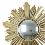 Golden Sun Mirror Sunburst Butler Convex Mirror 37cm