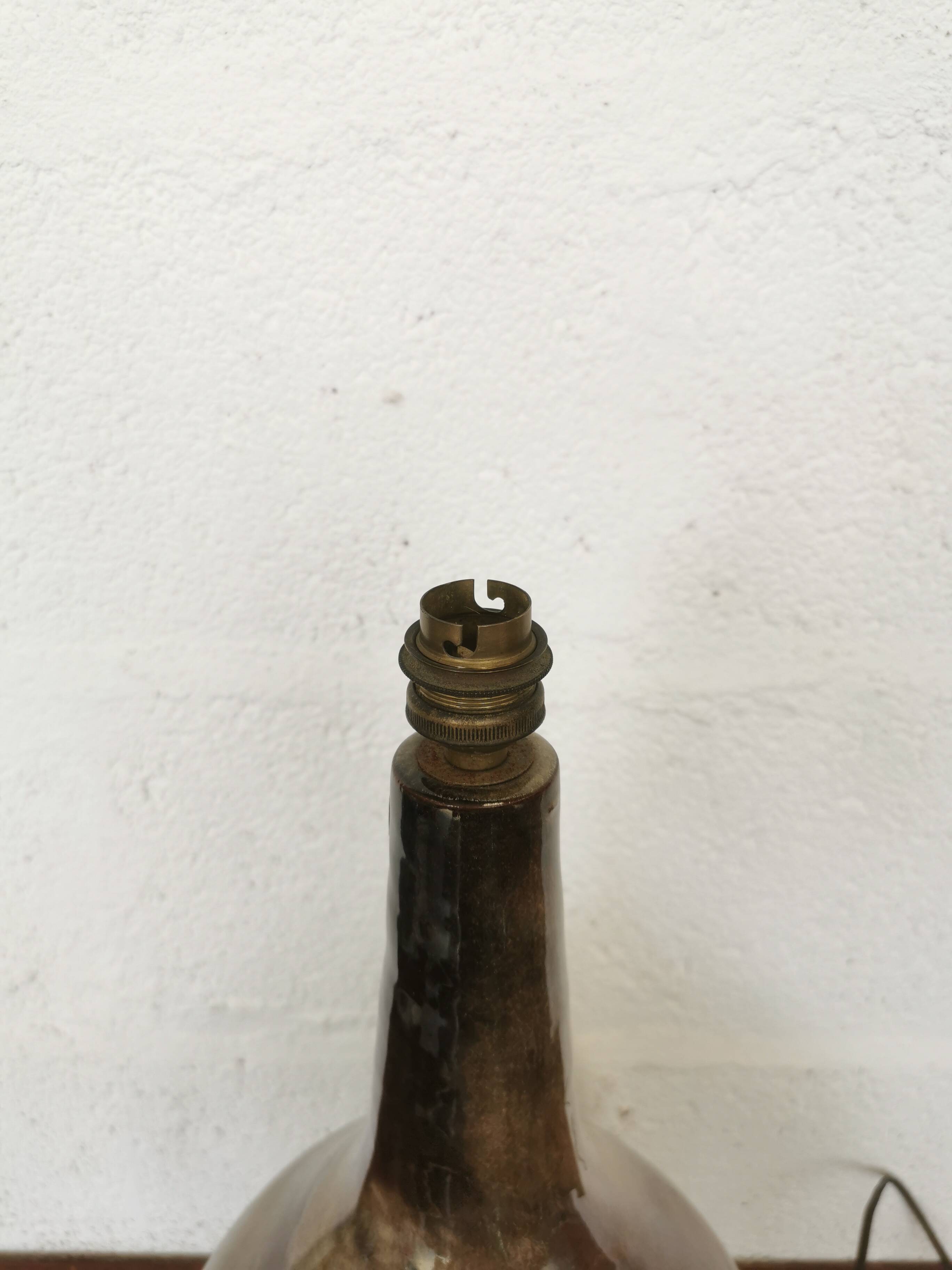 Enamelled stoneware lamp base