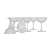8 Crystal champagne cups