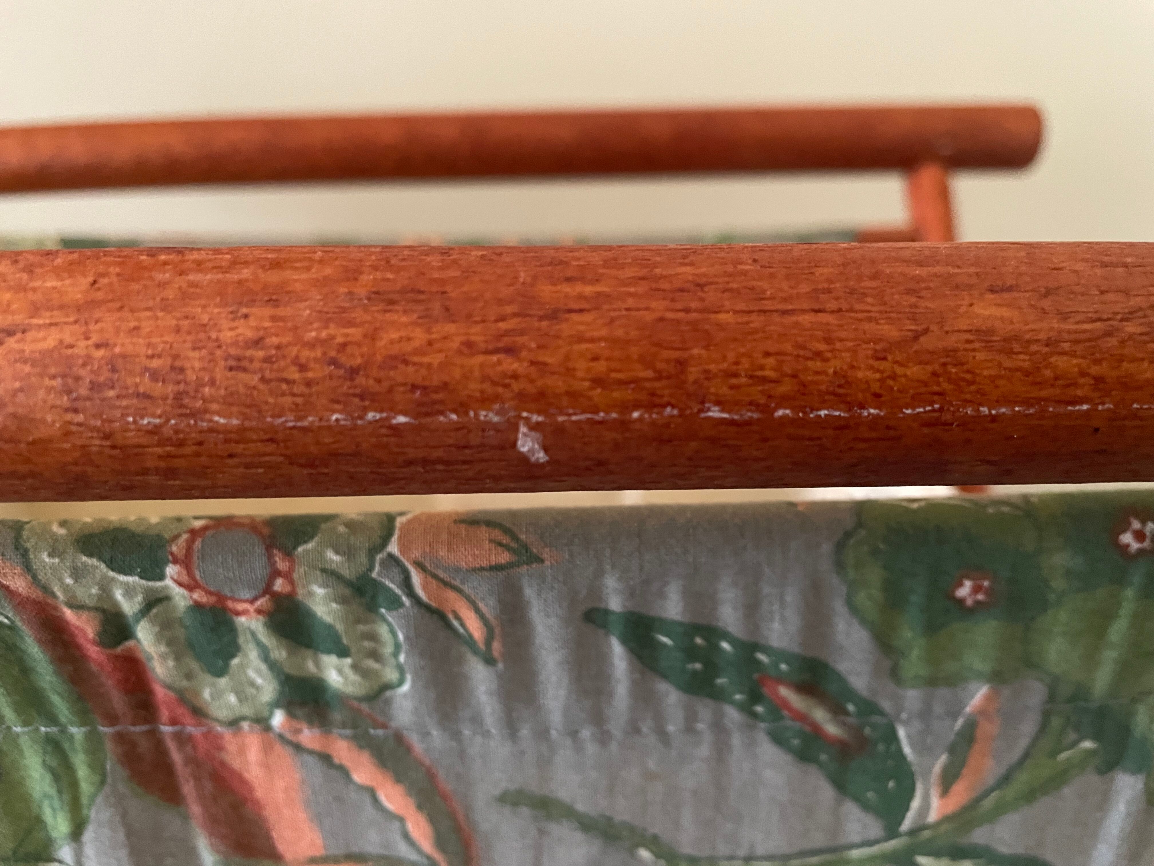 Wood and fabric magazine holders