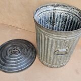 Original US Army Reeves Wheeling 1943 16 Gallon Galvanized Steel Trash Can