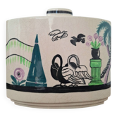 STR France Art Deco vase, vintage ceramic decoration
