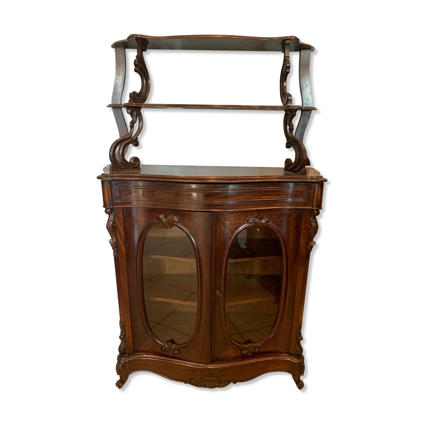 Louis Philippe cupboard in mahogany and nineteenth century veneer