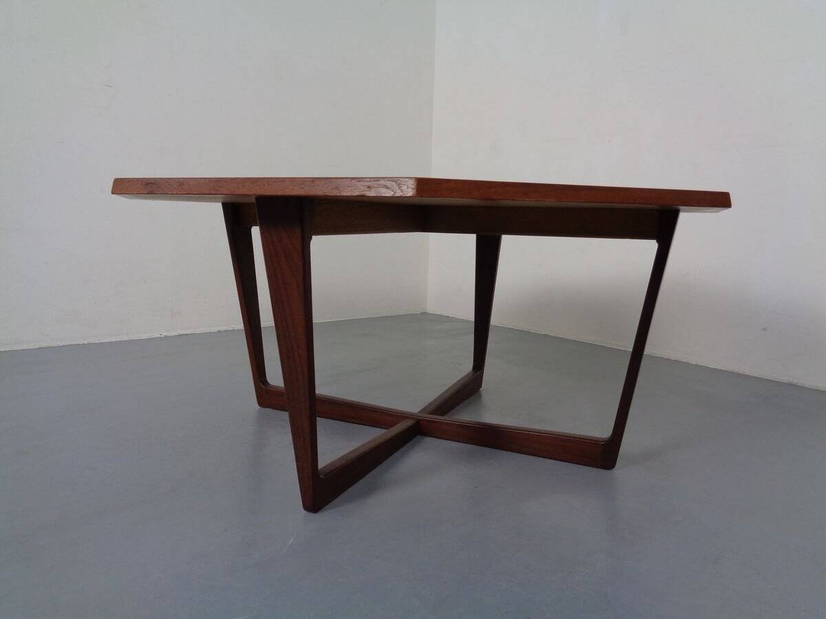 Danish Octagonal Teak Coffee Table, 1960s
