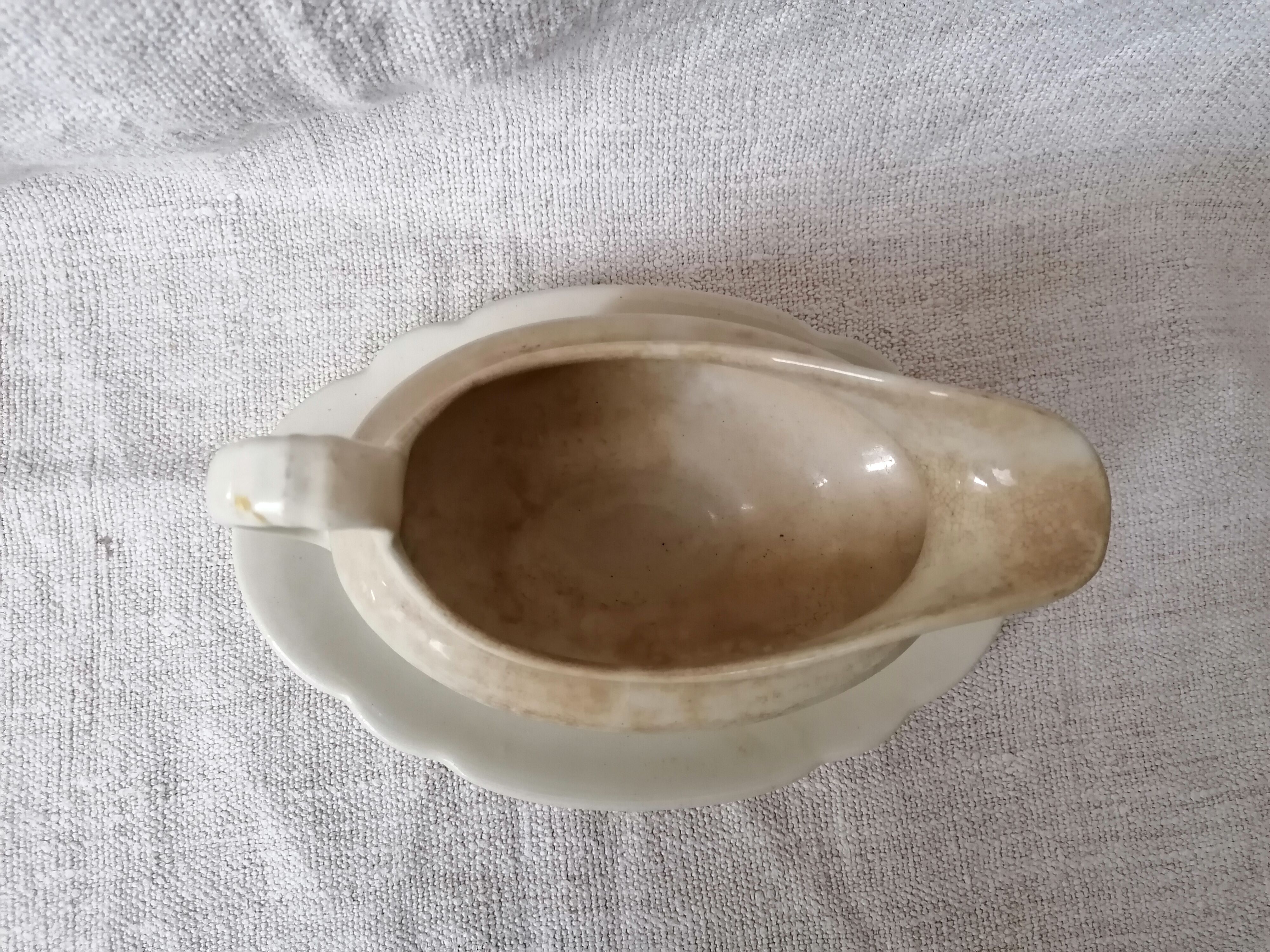 Earthenware gravy boat Petrus Regout