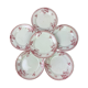 Lot of 6 plates in porcelain of Gien model Pomponnette