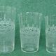 Set 15 old engraved crystal glasses