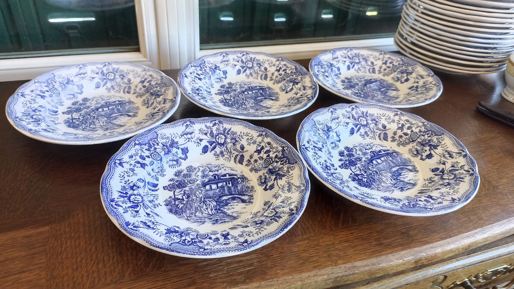 5 hollow iron earth plates per CP - blue