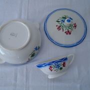 Set of 22 pieces ELORN Sarreguemines Digoin ancient faience
