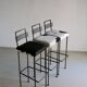 3 wrought iron bar stools | Olsson & Dam | Sweden | 1990s