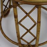 Rattan side table