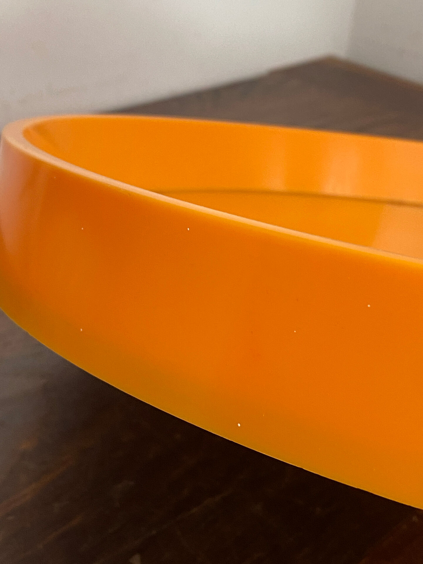 Danish round mirror, made of plastic, 1970s