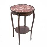 Table with a marble top, France, around 1880.