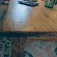 XXL solid oak farmhouse table 260x100 patinated two drawers