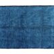 Moroccan blue rug with orange, black, gray, brown square 250cmx150cm