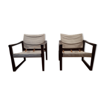 Pair of diana chairs, sweden, 70s