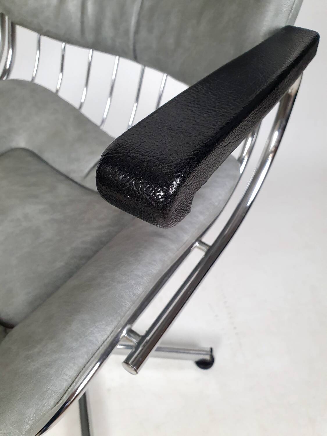 Vintage chrome swivel armchair