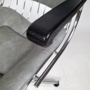 Vintage chrome swivel armchair