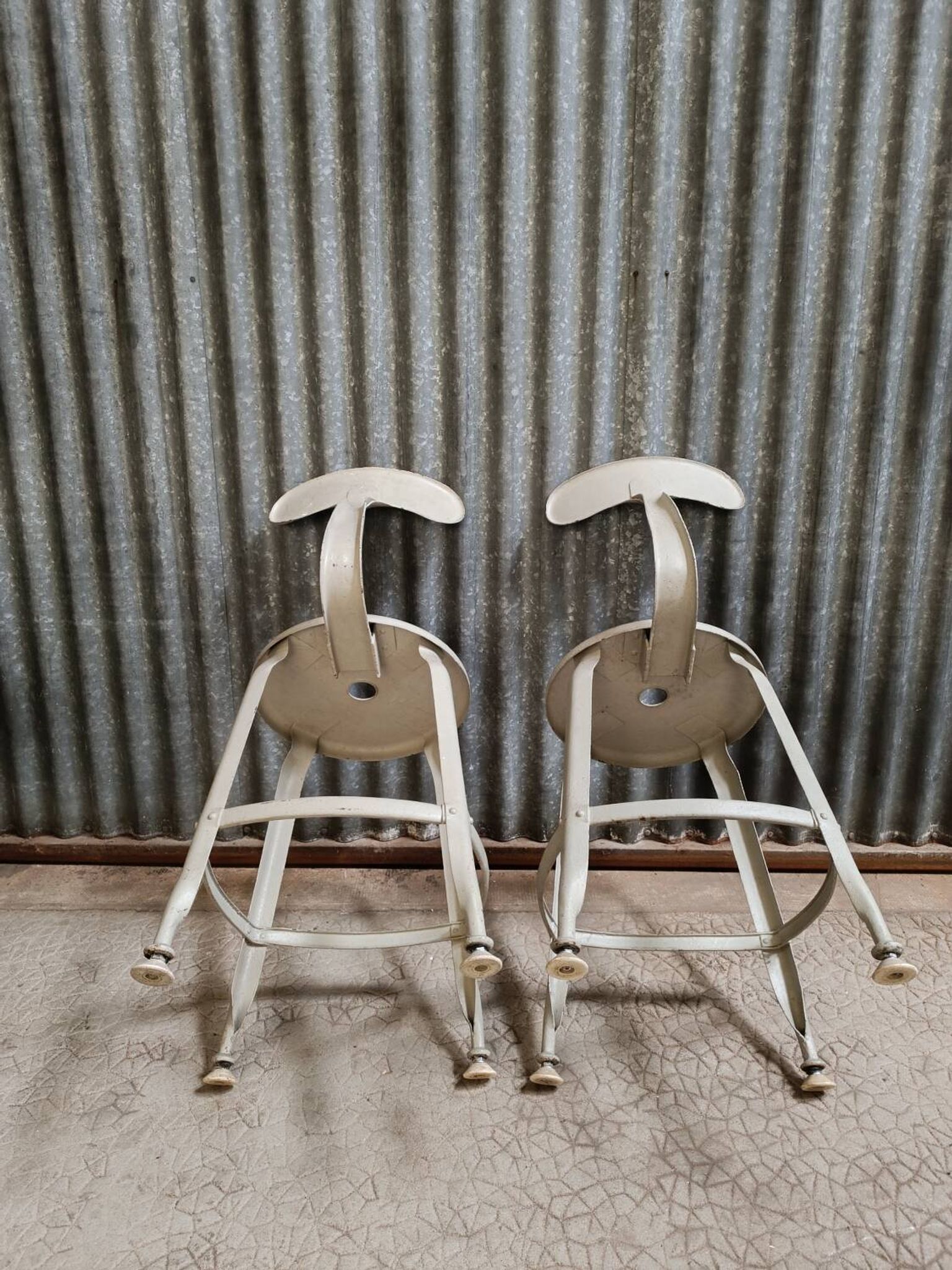 Paire chaises hautes Nicole Vintage - Tabouret d'atelier