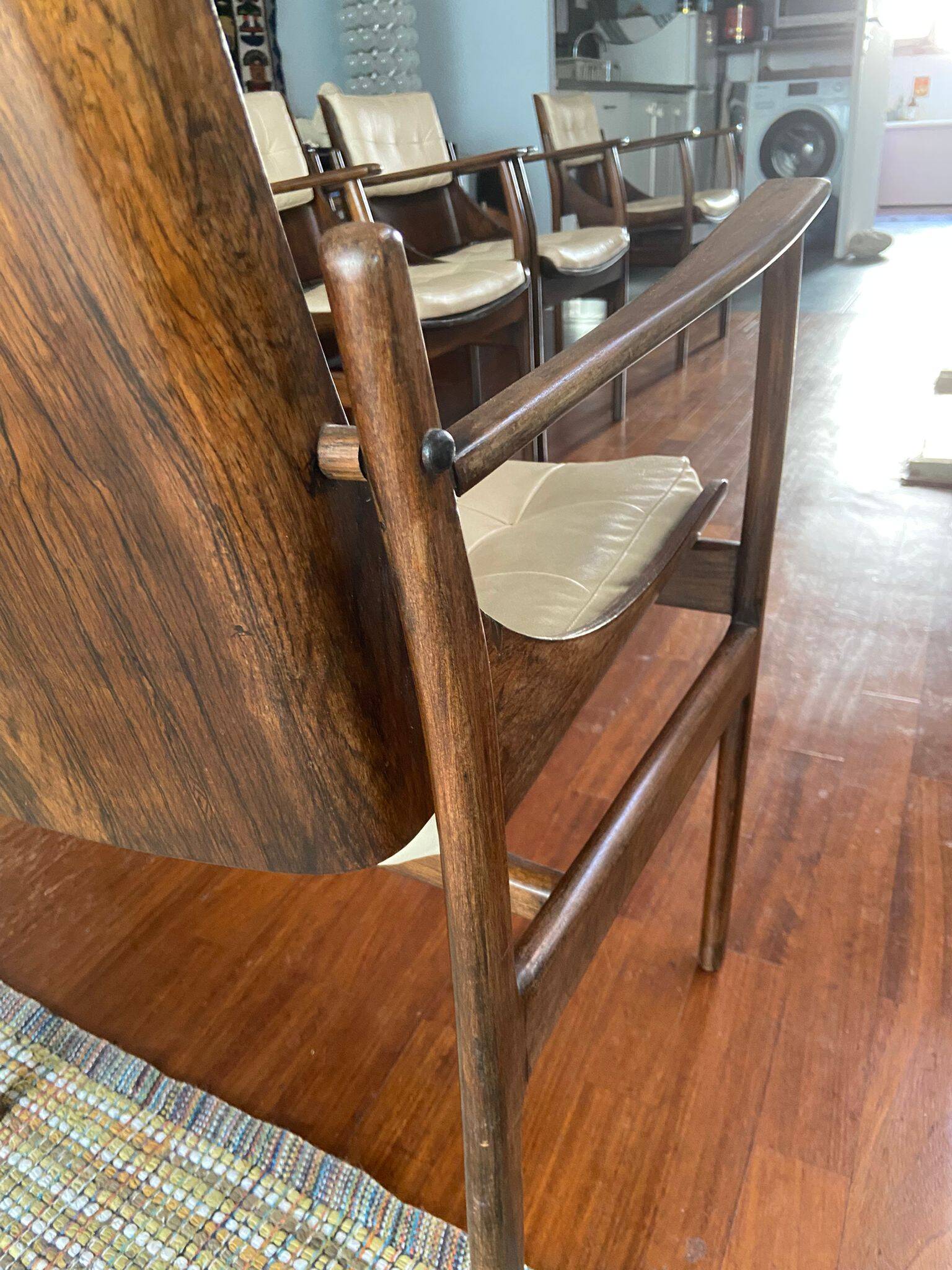 Set of 4 Jean Gillon chairs in jacaranda da Bahia (rosewood)