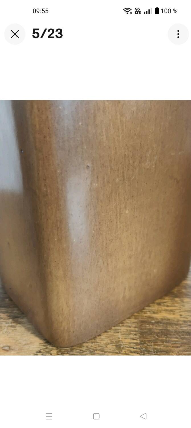 Jean payen large rectangular ceramic vase monogrammed 20th century
