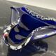 Cendrier italien en verre de Murano bleu des années 70