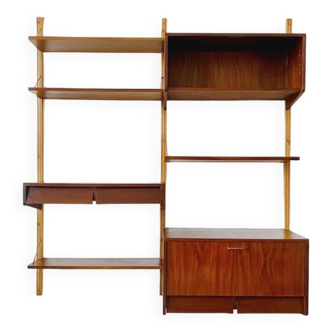 Mid-century Danish design wall unit teak wall 1960s