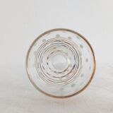 Ensemble de 5 petits verres pois en émail blanc