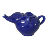 Elephant teapot by Lipton in royal blue.