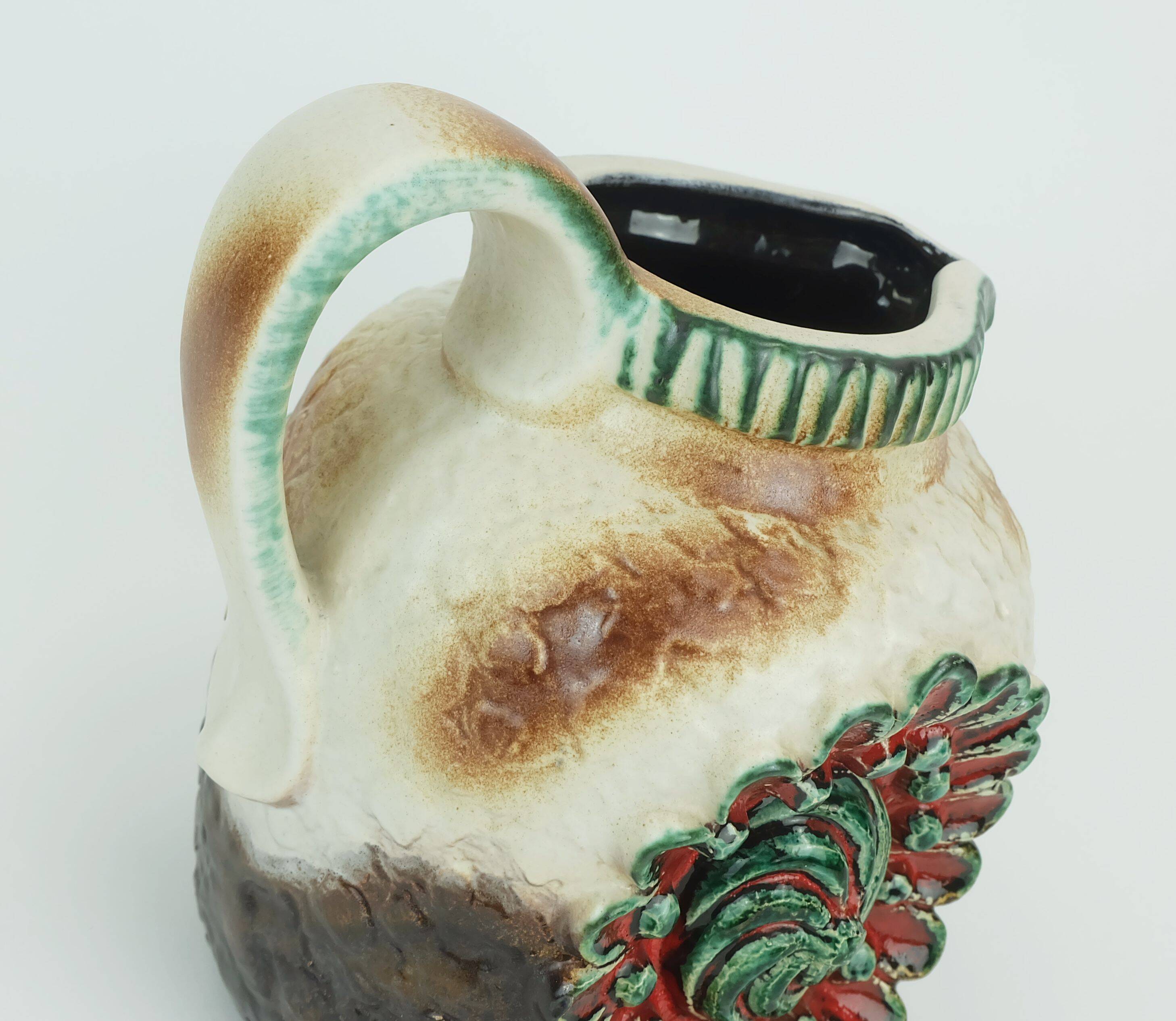 Dumler & breiden mid century vase jug model 53/21 relief decor