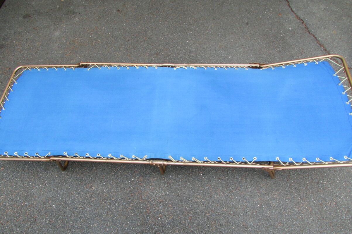 Camp bed, vintage relax, Lafuma foldable extra bed