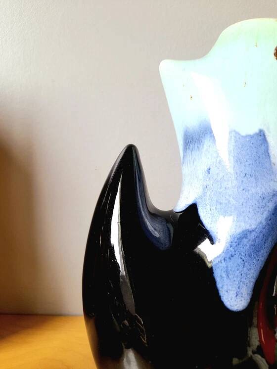 Flamed stoneware vase 1960