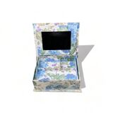 Jewelry box 21cm 70s with mirror and double level beauty makeup VINTAGE Old