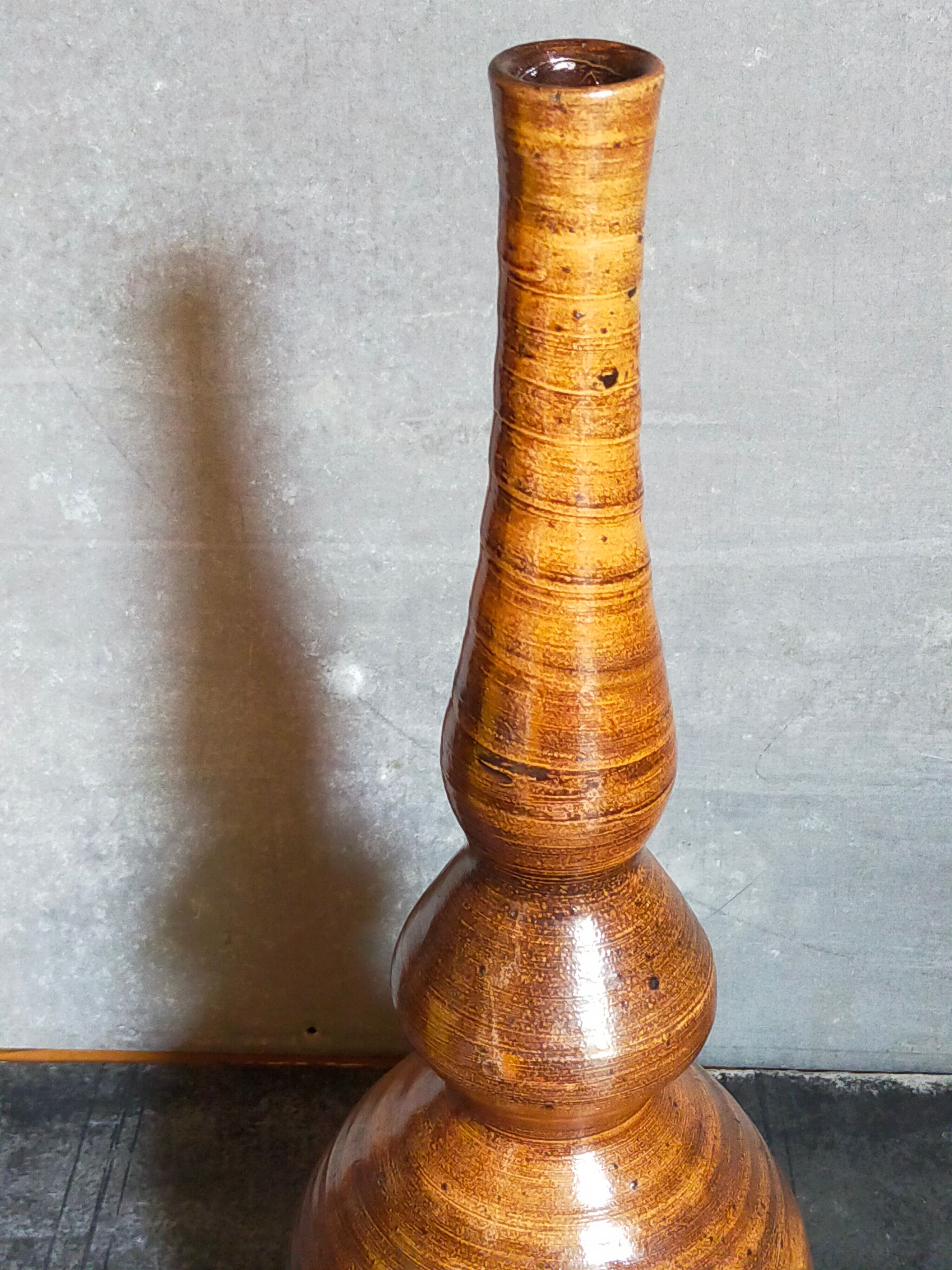 Potter's soliflore vase in vintage glazed stoneware