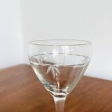 7 verres à vin blanc ciselés art deco années 20/30