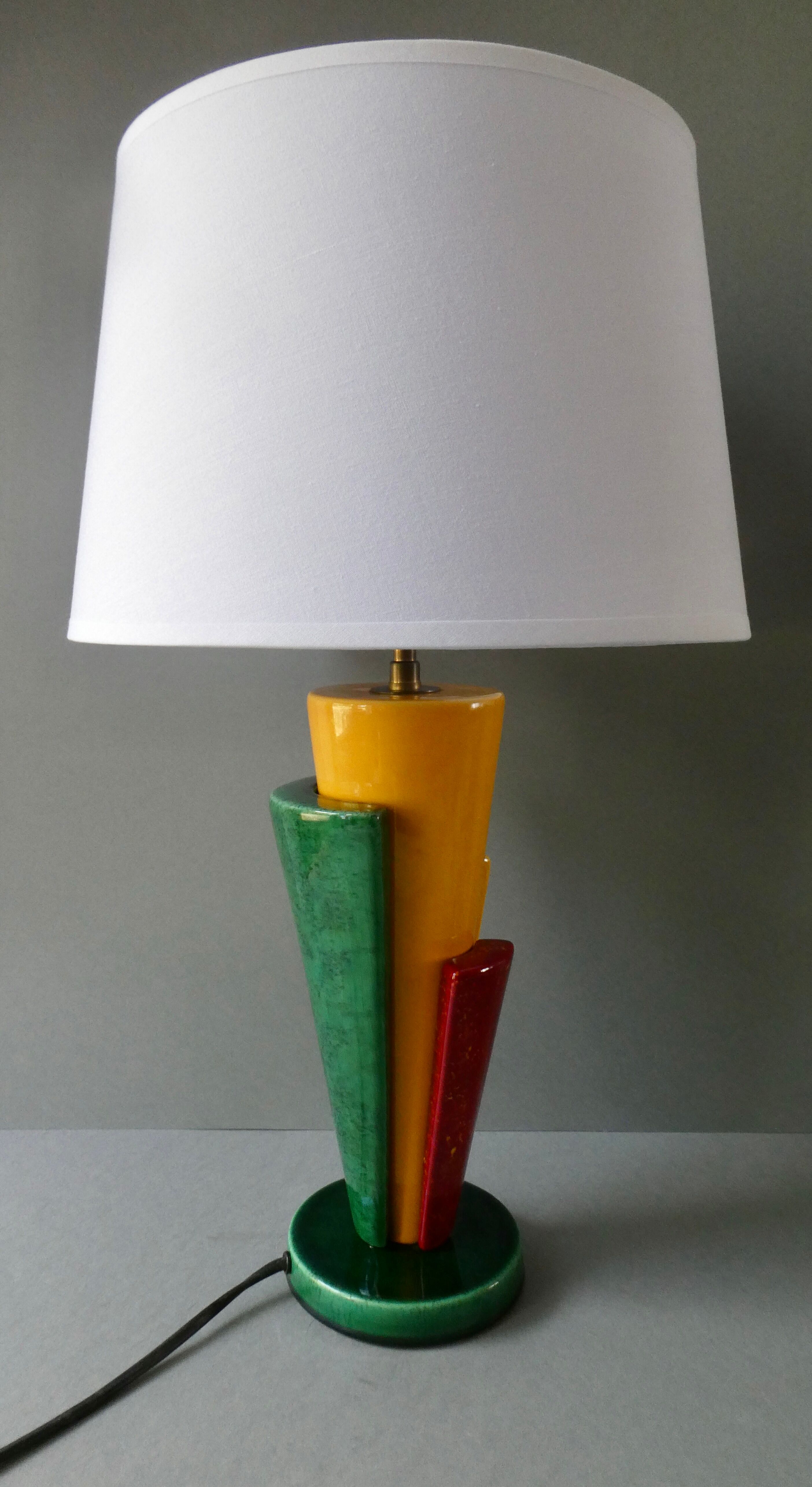 François Châtain ceramic lamp, 80