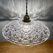 Vintage glass pendant lampshade - tableware collection -