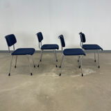 Lot 4 chairs Gispen 1231, 70s, Netherlands