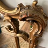 Antique mirror with carved gilded wood glazing beads 164x127