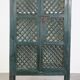 Armoire, buffet espagnol en bois vert et peintures Art populaire, XVIIIe siècle