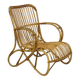 Vintage Rattan Lounge Chair Armchair Rohé Noordwolde
