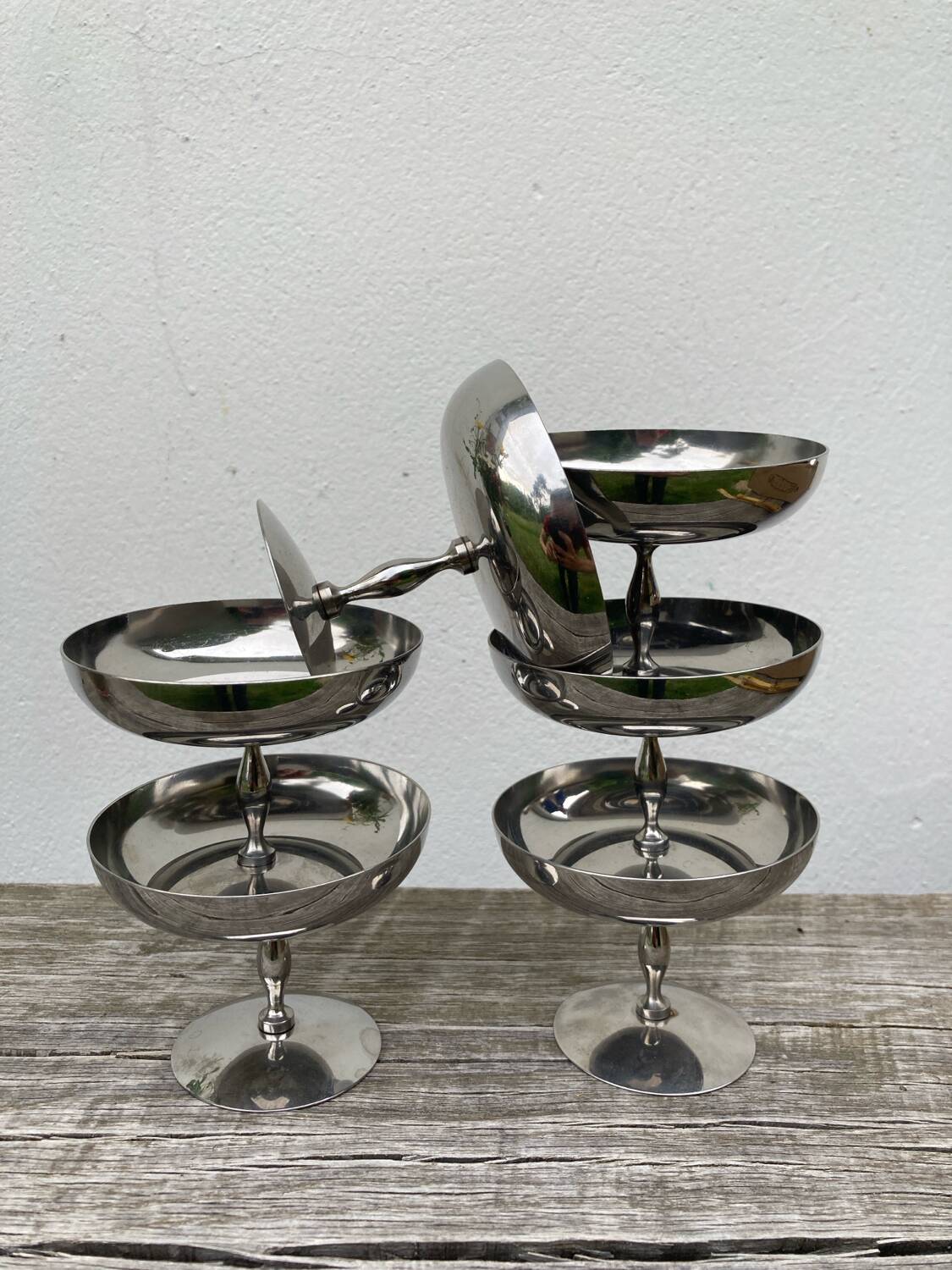 6 coupes en inox 1970