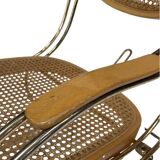 Vintage rocking chair brass bentwood design 1970s