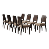 Set of 8 Art Deco chairs, France, circa 1930