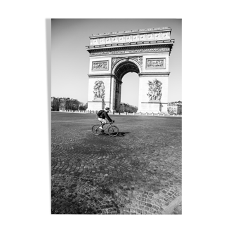 Photo on silver paper laminated on aluminum 30X45cm, Arc de Triomphe