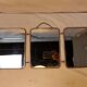 Vintage barber triptych mirror