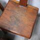 Vintage brutalist wooden T chair